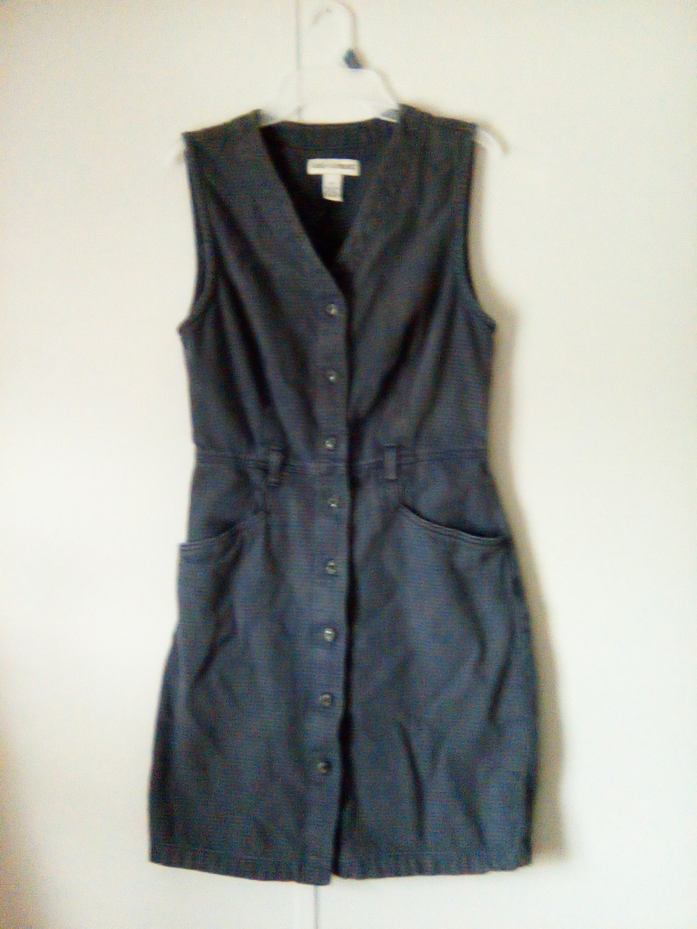 Gloria Vanderbilt Sleeveless Button-Front Dress - Gray